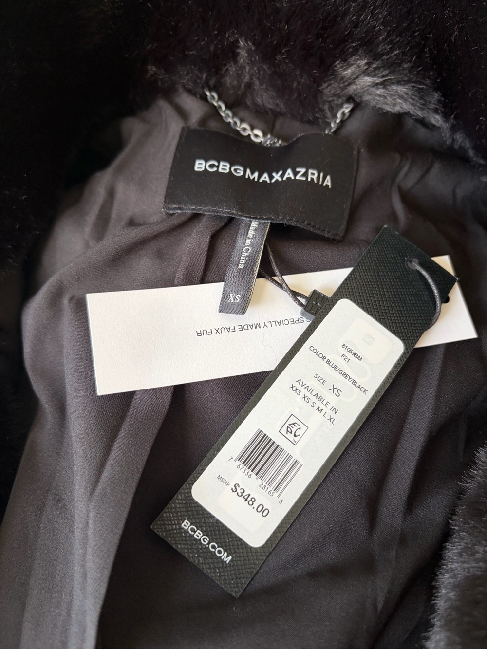 Runway Collection NWT BCBG Faux Fur coat. - Picture 11 of 14